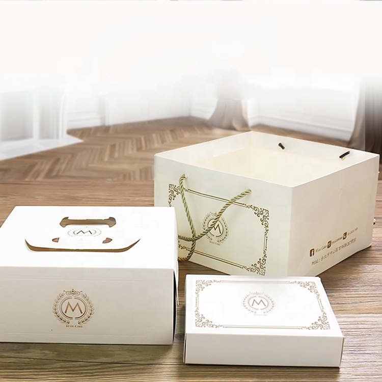 Square Big Size Shopping Paper Bag for Cake