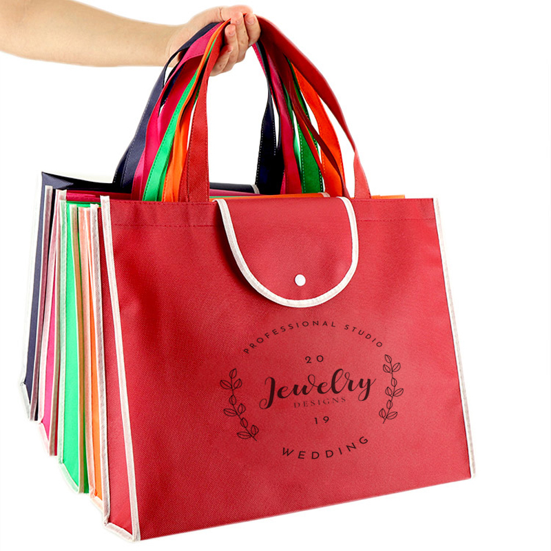 Non Woven Shopping Tote Bag with Button