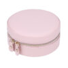 Small Round Shape PU Jewelry Box with Zipper