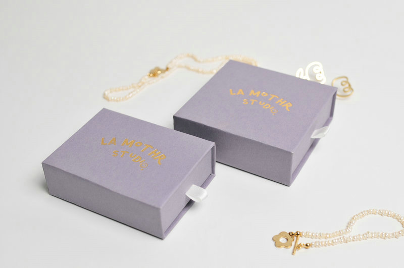 Jewelry Sliding Drawer Box with Velvet Pouch Bag