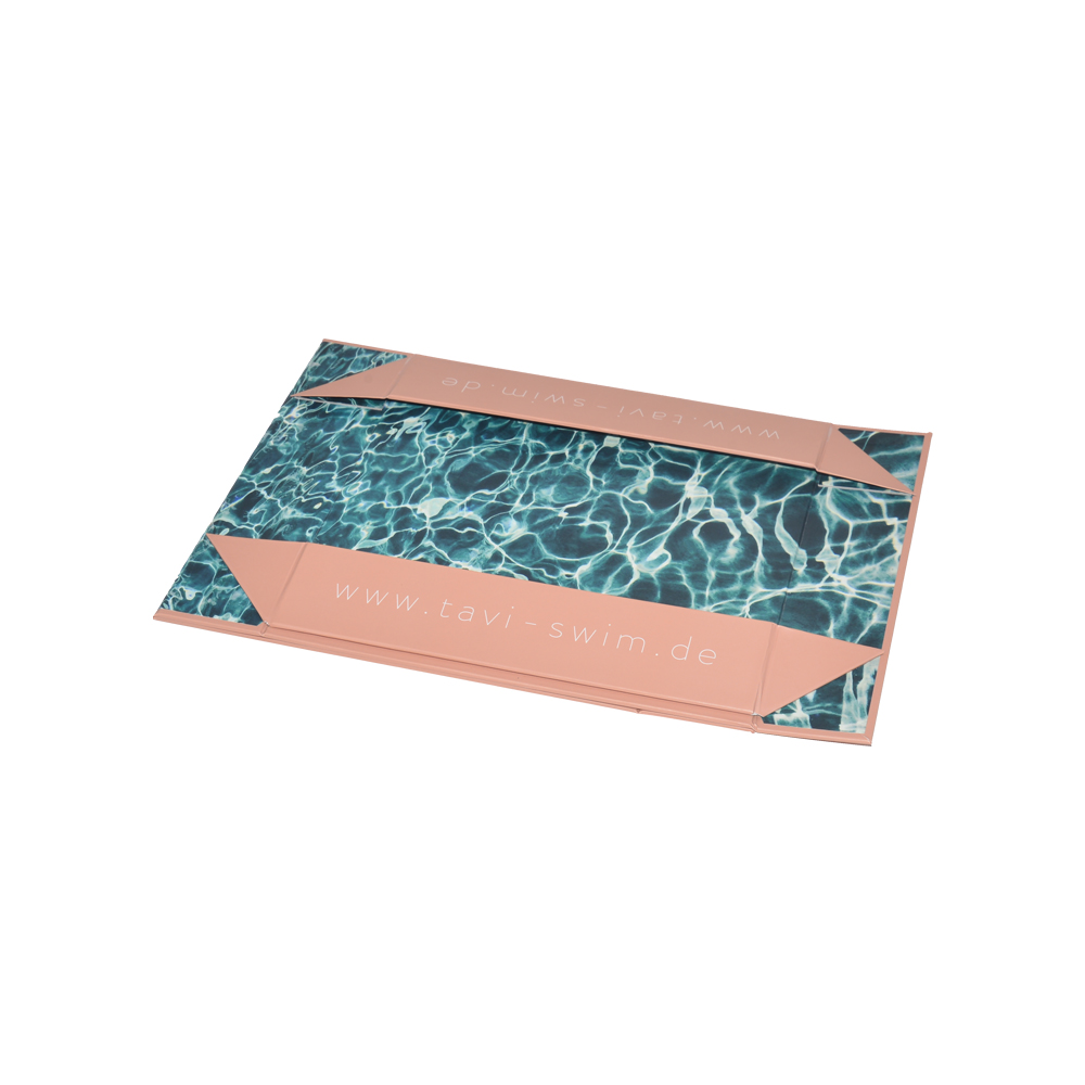 Orange Color Folding Box with Sea Pattern Inside