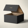 Black Folding Box with Gold Paper Inside