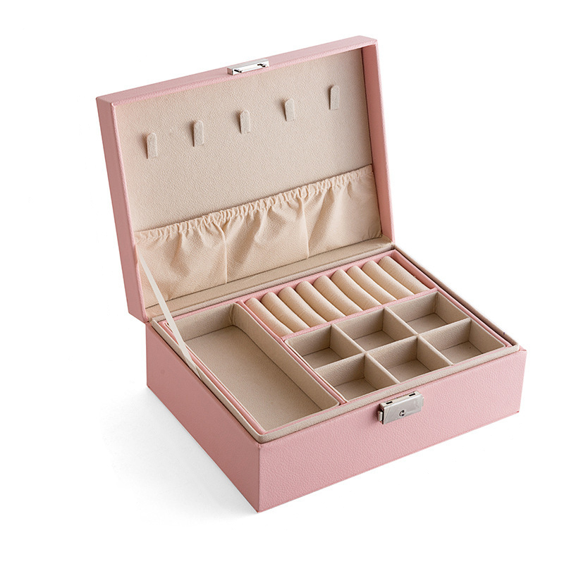 Square Shape PU Jewelry Box with Insert