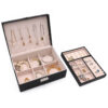 Square Shape PU Jewelry Box with Insert