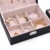 Square Shape PU Jewelry Box with Insert