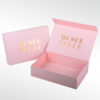 Pink Color Folding Box with Gold Stamping
