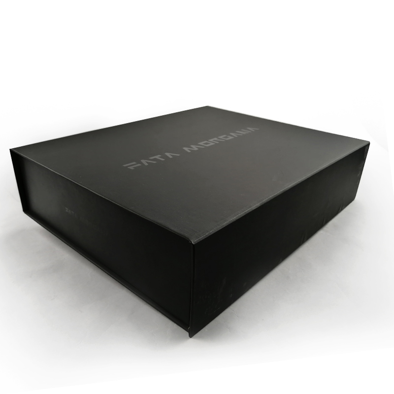 Matt Black Folding Box with Printing Inside