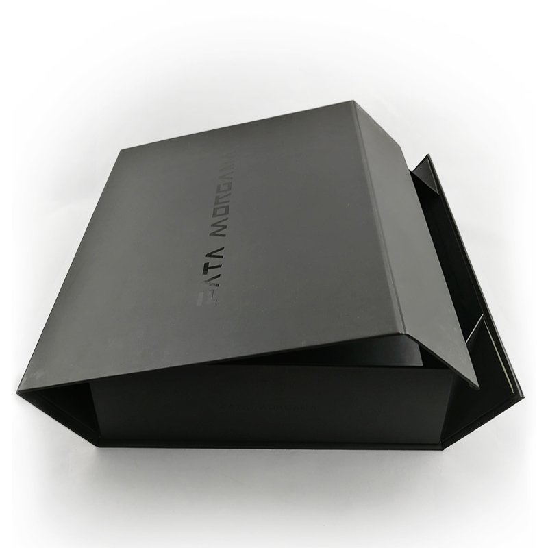 Matt Black Folding Box with Printing Inside