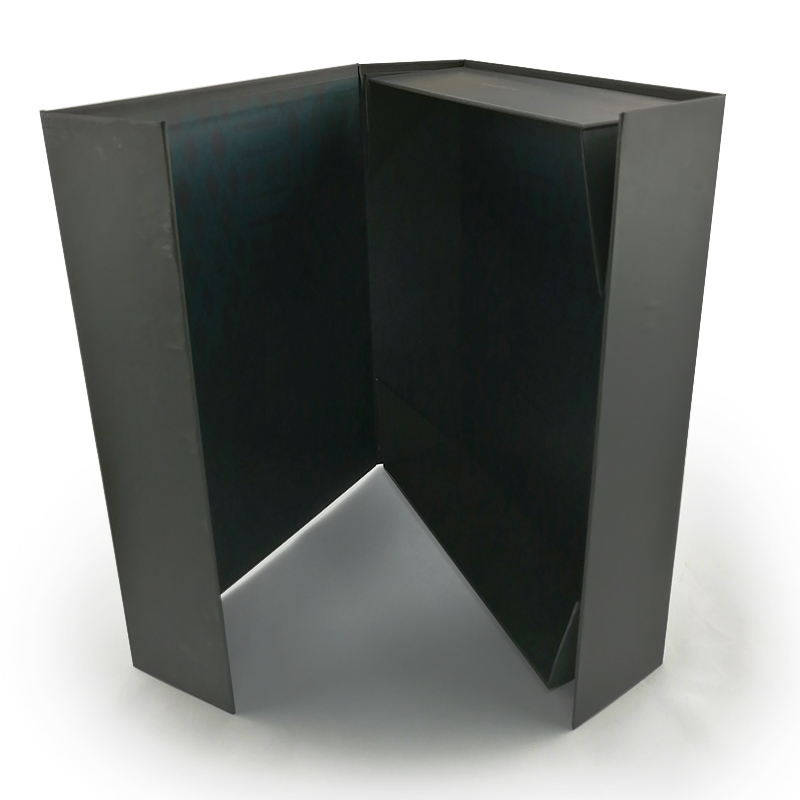 Matt Black Folding Box with Printing Inside