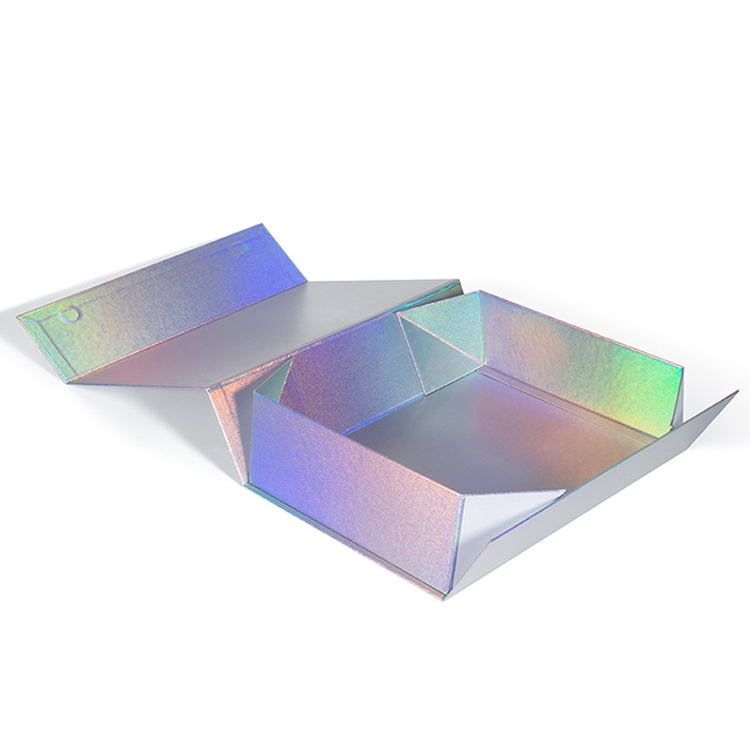 Silver Iridescent Paper Folding Box