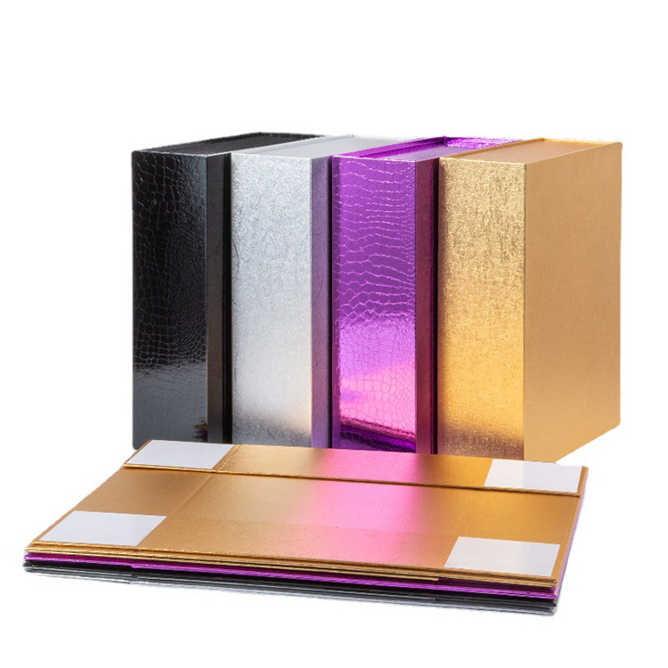 Color Textured Shiny Paper Folding Box