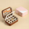 Small Multiple Divider PU Jewelry Box with Zipper