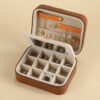 Small Multiple Divider PU Jewelry Box with Zipper