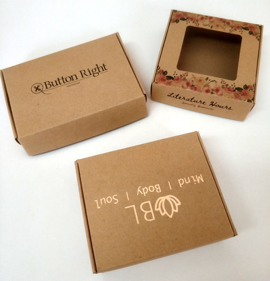 Kraft Card Mailer Box with Window On Top